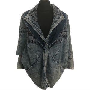 Vintage Acid Wash Oversized Denim Jacket